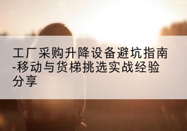 禅城移动式升降机怎么选-工厂采购升降设备避坑指南-移动与货梯挑选实战经验分享
